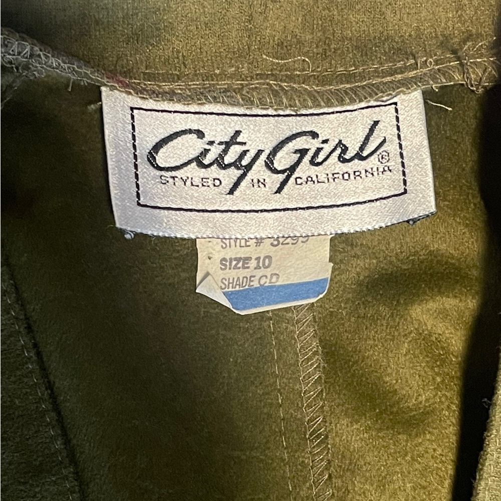 Vintage Olive Green Two-Piece Women's Set - Picture 5 of 14